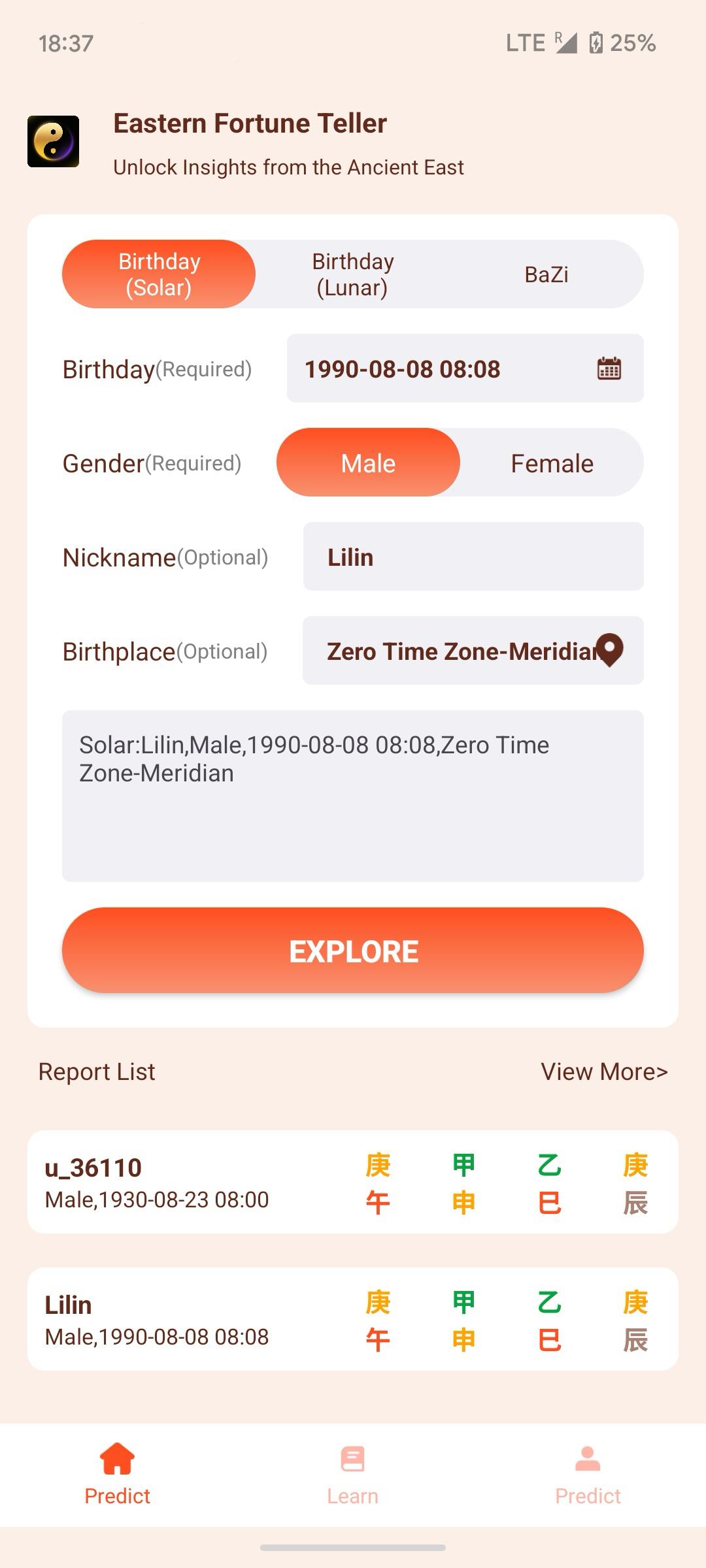 Eastern Fortune Teller screenshot 1